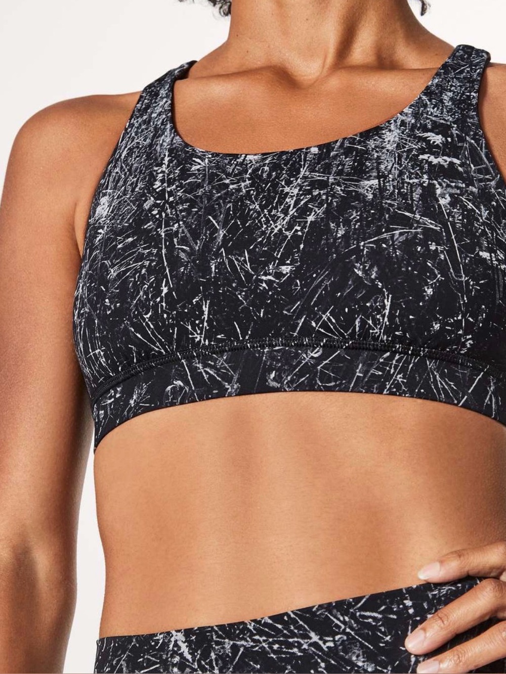 Lululemon Energy Bra made with Nulux fabric